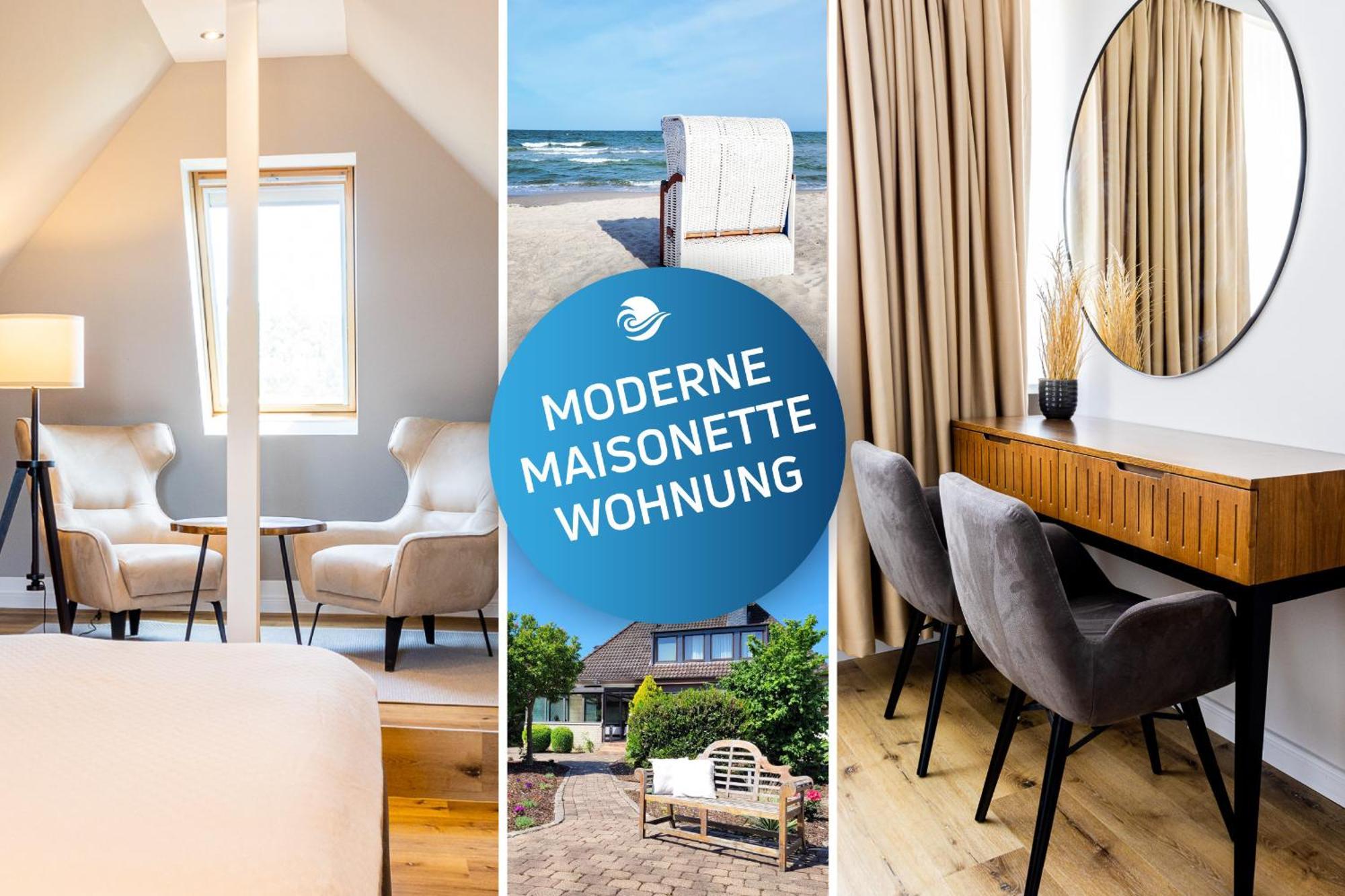 Moderne Maisonette Ferienwohnung Mit Gartenzugang, Nur 7 Gehminuten Zum Strand, Parkplatz & Fahrradunterstellplatz Scharbeutz Εξωτερικό φωτογραφία